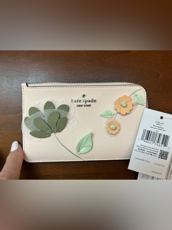 kate spade Handbags - kate spade fresh peach Floral Appliqué Lucy LZip Around Wallet NWT